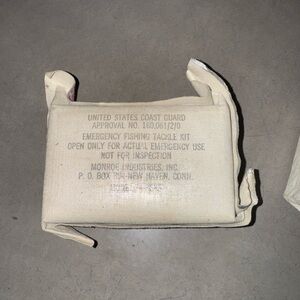Vintage Coast Guard Emergency Fishing Tackle Kit